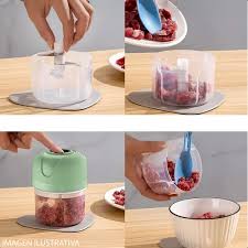 Mini Picadora Eléctrica Recargable 300Ml