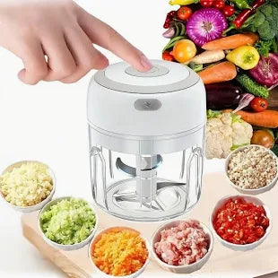 Mini Picadora Eléctrica Recargable 300Ml